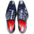 Dustin Lace Up Dress Shoes | Fennix of Italy Alligator Skin Shoes in Navy for Men