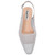 Kara 0.75" Block Heel Flats in Silver | Lady Couture Shoes