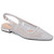 Kara 0.75" Block Heel Flats in Silver | Lady Couture Shoes