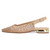 Kara 0.75" Block Heel Flats in Gold | Lady Couture Shoes