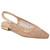 Kara 0.75" Block Heel Flats in Gold | Lady Couture Shoes