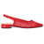 Kara 0.75" Block Heel Flats in Red | Lady Couture Shoes