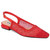 Kara 0.75" Block Heel Flats in Red | Lady Couture Shoes