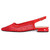 Kara 0.75" Block Heel Flats in Red | Lady Couture Shoes