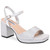 Judy 3" Block Heels in Silver | Lady Couture Shoes