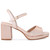 Judy 3" Block Heels in Champagne | Lady Couture Shoes