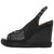 Belair 4" Wedge Sandals in Black | Lady Couture Shoes