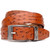 Domenico Men’s Genuine Exotic Ostrich Belts With Brushed Chrome Buckle | Marco Di Milano Exotic Belt in Cognac Domenico Men’s Genuine Exotic Ostrich Belts With Brushed Chrome Buckle | Marco Di Milano Exotic Belt in Cognac