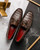 Marco Di Milano Adro Men’s Genuine Caiman Crocodile & Lizard Skin Brown Loafers