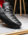 Adro Men’s Genuine Caiman Crocodile & Lizard Skin Loafers | Marco Di Milano Exotic Shoes in Black