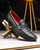 Adro Men’s Genuine Caiman Crocodile & Lizard Skin Loafers | Marco Di Milano Exotic Shoes in Black
