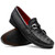 Adro Men’s Genuine Caiman Crocodile & Lizard Skin Loafers | Marco Di Milano Exotic Shoes in Black