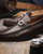 Marco Di Milano Enzo Men’s Genuine Lizard Moc Toe Brown Loafers