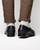 Marco Di Milano Enzo Men’s Genuine Lizard Moc Toe Bit Black Loafers