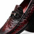 Marco Di Milano Ferrioni Men’s Genuine Ostrich Moc Toe Bit Black Cherry Loafers