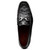 Marco Di Milano Ferrioni Men’s Genuine Ostrich Black Moc Toe Bit Loafers