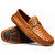 Marco Di Milano Bolonia Men’s Genuine Ostrich Horse-Bit Brandy Driver Loafers