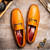 Marco Di Milano Bolonia Men’s Genuine Ostrich Horse-Bit Brandy Driver Loafers