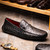 Marco Di Milano Bolonia Men’s Genuine Ostrich Horse-Bit Driver Black Loafers