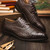 Marco Di Milano John Men’s Woven calfskin Genuine Caiman Crocodile Cap Toe Brown Oxford