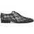 Oliveri Men’s Genuine Pirarucu Skin Classic Dress Oxford | Marco Di Milano Exotic Shoes in Grey