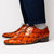 Oliveri Men’s Genuine Pirarucu Skin Classic Dress Oxford | Marco Di Milano Exotic Shoes in Cognac