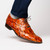 Oliveri Men’s Genuine Pirarucu Skin Classic Dress Oxford | Marco Di Milano Exotic Shoes in Cognac