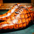 Oliveri Men’s Genuine Pirarucu Skin Classic Dress Oxford | Marco Di Milano Exotic Shoes in Brandy