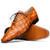 Oliveri Men’s Genuine Pirarucu Skin Classic Dress Oxford | Marco Di Milano Exotic Shoes in Brandy