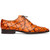 Oliveri Men’s Genuine Pirarucu Skin Classic Dress Oxford | Marco Di Milano Exotic Shoes in Brandy