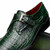 Rovigo Men’s Genuine Caiman Crocodile Skin Monk Strap | Marco Di Milano Exotic Shoes in Green