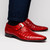 Rovigo Men’s Genuine Caiman Crocodile Dress Monk Strap | Marco Di Milano Exotic Shoes in Red