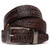Marco Di Milano Riccardo Genuine Exotic Caiman Fuscus-Belly Brown Belt with a Chrome Buckle