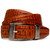 Marco Di Milano Riccardo Genuine Exotic Caiman Fuscus-Belly Brandy Belt with a Chrome Buckle