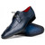 Marco Di Milano Merida Genuine Caiman and Lizard Skin Navy Dress Derby Shoes