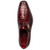 Marco Di Milano Toluca Genuine Crocodile and Lizard Skin Monk Strap in Wine