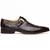 Marco Di Milano Toluca Genuine Crocodile and Lizard Skin Brown Monk Strap