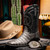 Marco Di Milano Tucson Genuine Caiman Belly Skin Stone Gray Cowboy Boot