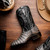 Marco Di Milano Tucson Genuine Caiman Belly Skin Stone Gray Cowboy Boot