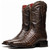 Marco Di Milano Tucson Genuine Caiman Belly Skin Aged Brown Cowboy Boot