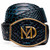 Marco Di Milano Arkansas Genuine Python Skin Western Belt in Black/Blue
