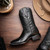 Marco Di Milano Missouri Genuine Python Skin Black Cowboy Boot