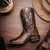 Marco Di Milano Missouri Genuine Python Skin Brown Cowboy Boot