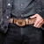 Montana Genuine Caiman Crocodile Skin Belt in Stone Orix with Antique Western Buckle | Marco Di Milano Exotic Belt