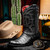 Phoenix Genuine Caiman Belly Skin Black Cowboy Boot | Marco Di Milano Western Boots
