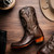 Denver Genuine Ostrich Leg Brown Cowboy Boot | Marco Di Milano Western Boots