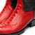 Denver Genuine Ostrich Leg Skin Red Cowboy Boot | Marco Di Milano Western Boots