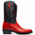 Denver Genuine Ostrich Leg Skin Red Cowboy Boot | Marco Di Milano Western Boots