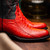 Denver Genuine Ostrich Leg Skin Red Cowboy Boot | Marco Di Milano Western Boots
