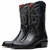 Denver Genuine Ostrich Leg Skin Black Cowboy Boot | Marco Di Milano Western Boots